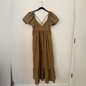 En Saison Maxi Dress with Eyelet Sleeves
